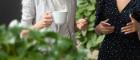 Photo of office workers chatting with coffee and plants