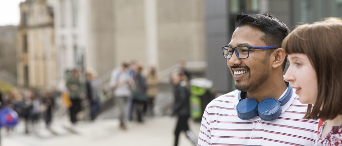 Smiling Students on Campus