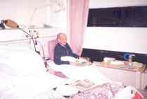 Mr Shaw in hospital before transplant