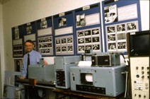Mr John Fleming standing in front of a display on ultrasound