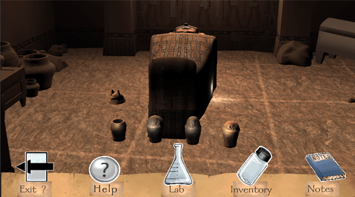 online game scene, egyptian tomb