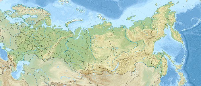 A drawn map of Russia