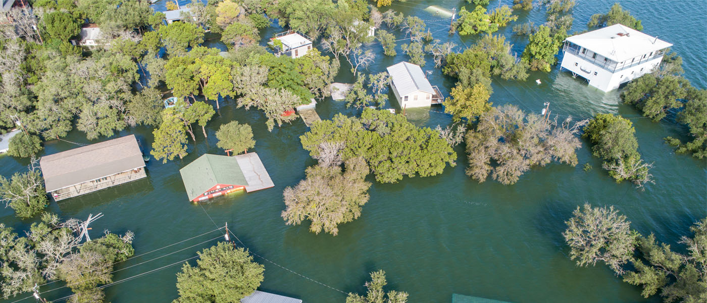 Homes flooded in Texas [Photo: Shutterstock]