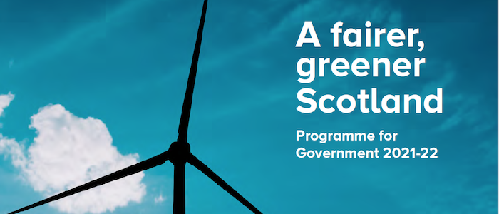 Programme for Government cover image with wind farm