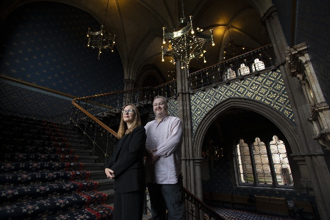 An image of Lorna Hughes and Marc Alexander at the University of Glasgow 650 © Martin Shields