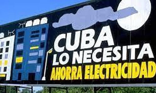 Cuban public announcement to save power