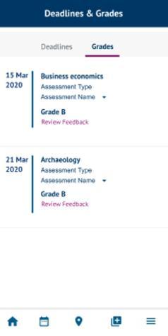 Grades proposed app screen images