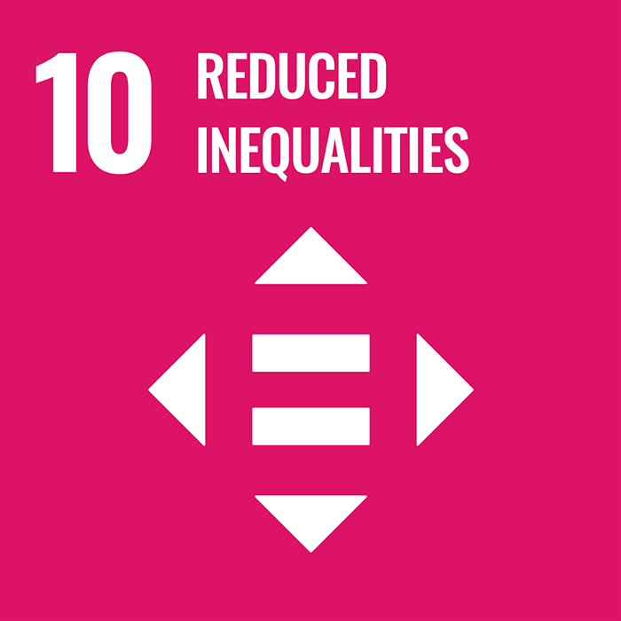UN Sustainable Development Goal 10: Reduced inequalities icon