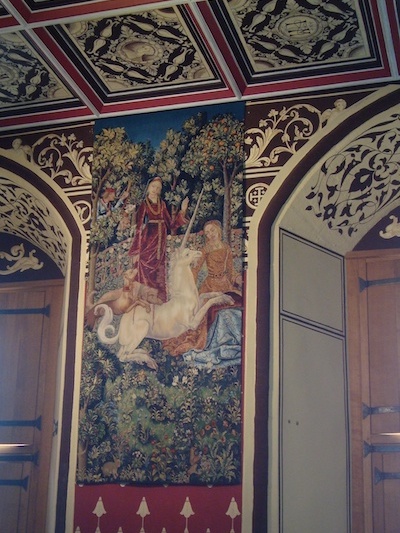 The tapestry The Mystic Hunt of the Unicorn, on display at Stirling Castle. © University of Glasgow, courtesy of Historic Environment Scotland