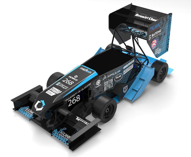 A computer model of the UGracing team's proposed electric racing car