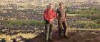 Grant Hopecraft and Thomas Morrison standing on a hill