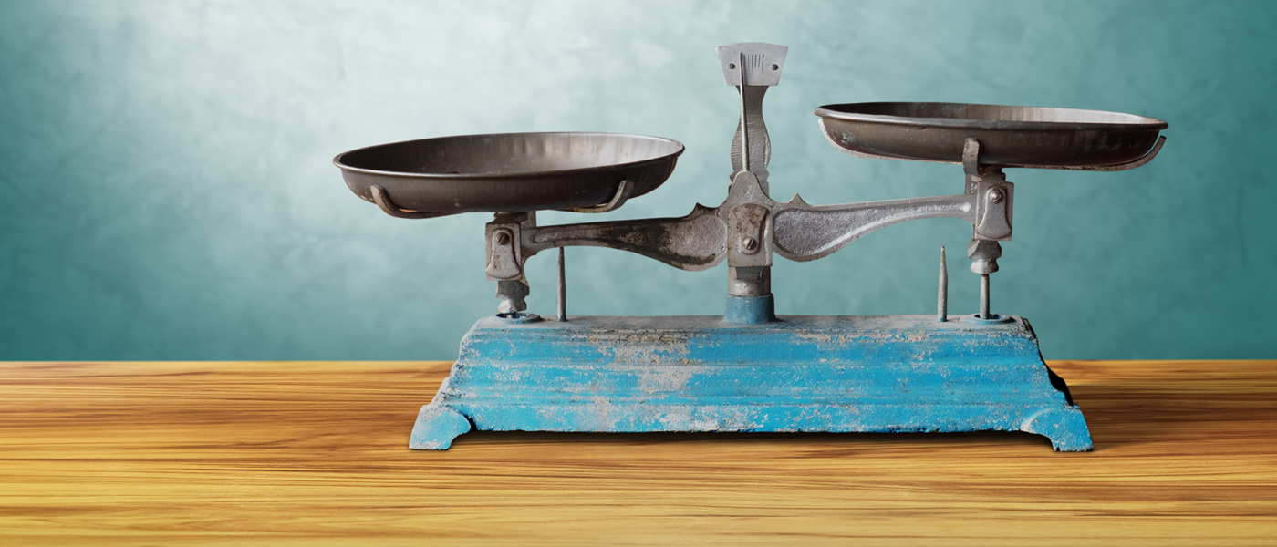 Photo of vintage weighing scales