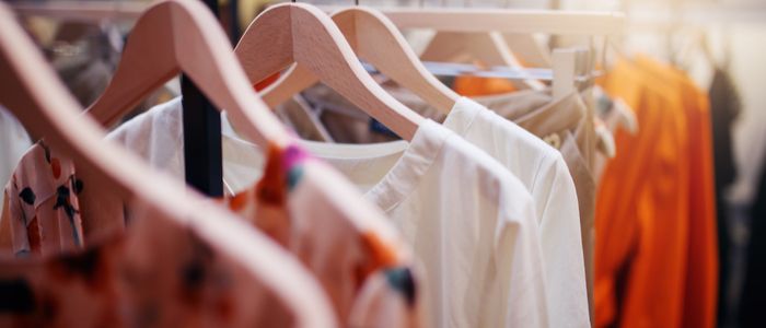 Image of clothes on hangers