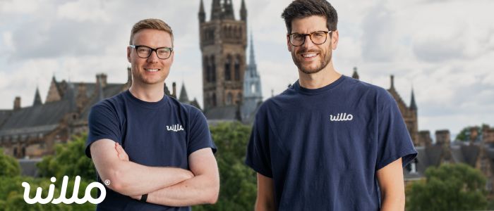 Image of Euan Cameron CEO of Willo and his colleague