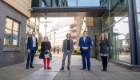 Stefan Siebert,  Caroline Aylott, Carl Goodyear, Jamie Hepburn, and Angela Donaldson-Bruce stood in a row under the bridge between SGDB and BHF