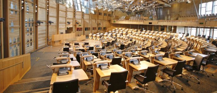 Image of the Scottish Parliament debating chamber