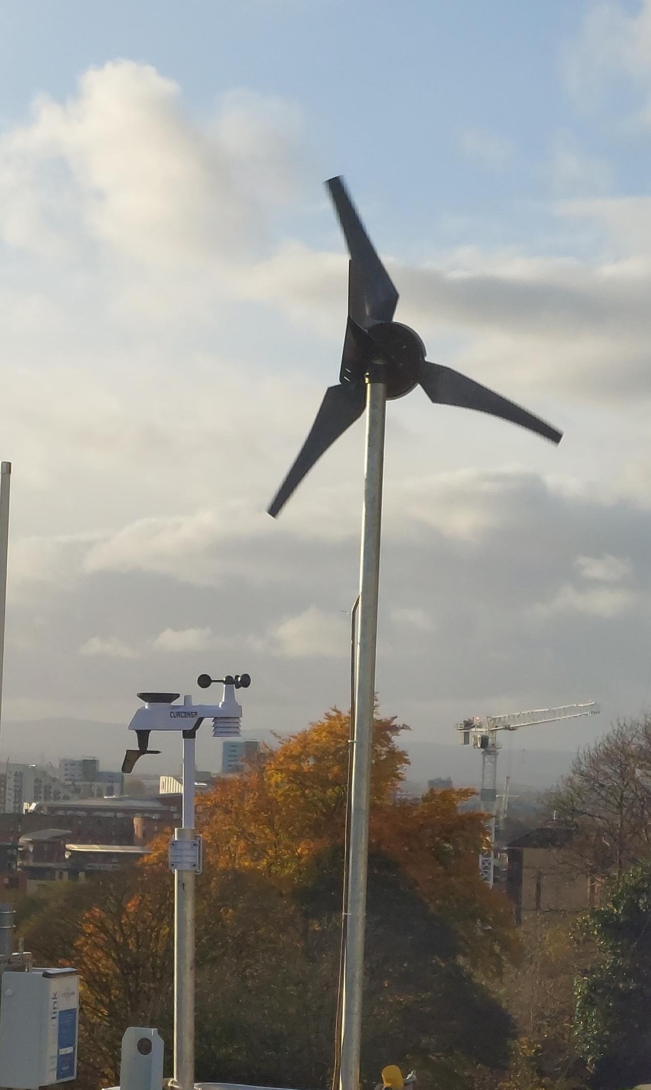 Photo of a small wind turbine