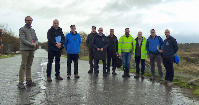The STEP siting team meet representatives from the Fusion Forward (Ardeer)  consortium at the proposed STEP site in Ardeer