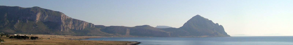 View of Punto del Saraceno and Monte Cófano in NW Sicily (San Vito lo Capo)