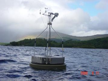 Image of a buoy in Loch Lomond waters