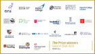 A graphic showing the logos of the 2021 Queen's Anniversary Prize winning institutions