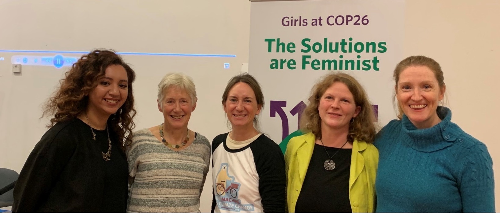 Women and girls at a feminist COP26 event for Glasgow schoolgirls