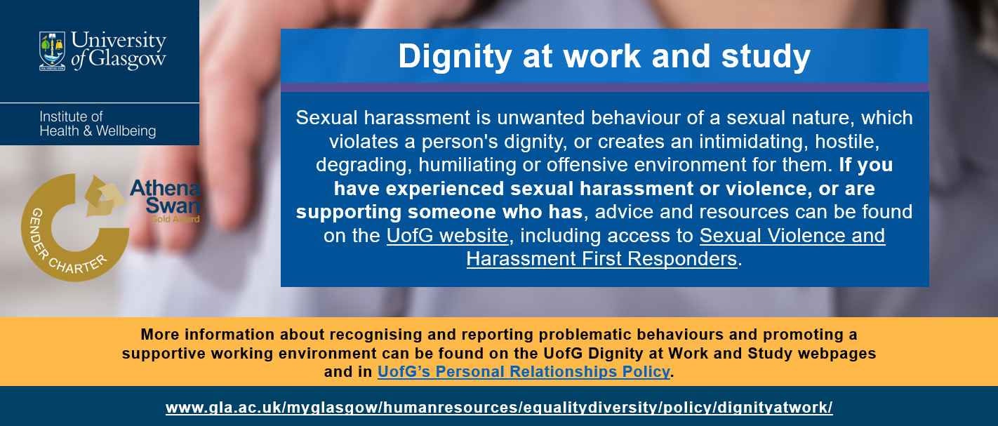 image depicting an aspect of dignity at work (sexual harassment is unwanted behaviour of a sexual nature which violates a person's dignity)