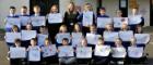 P6 pupils from Ardeer Primary in North Ayrshire show their drawings of the proposed STEP fusion power plant