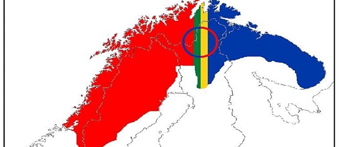 Coloured map of Sweden