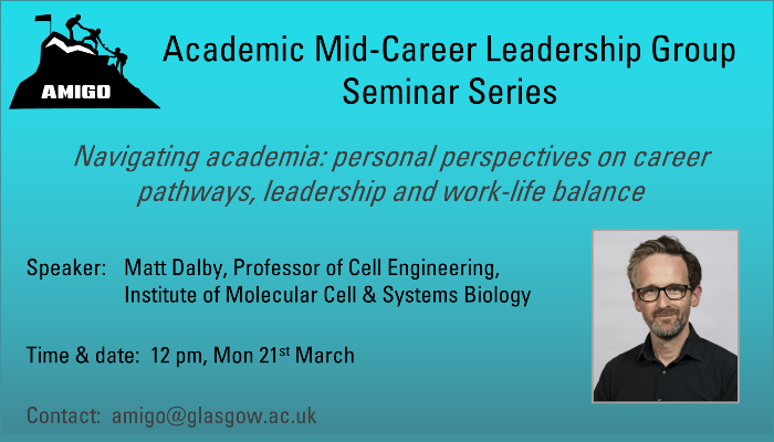 A poster advertising the Matt Dalby seminar, with text details on an aquamarine background