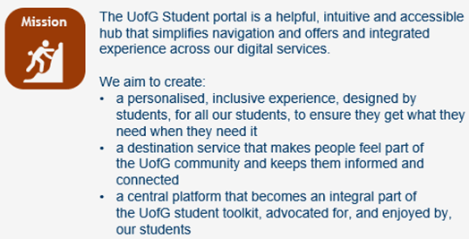 Statement on the student portal mission