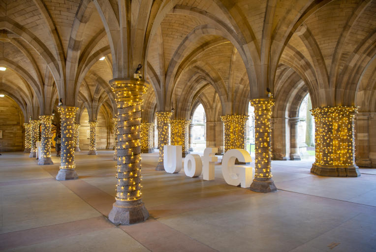 Cloisters with lights
