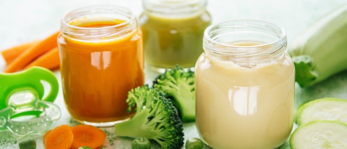 Jars of baby food