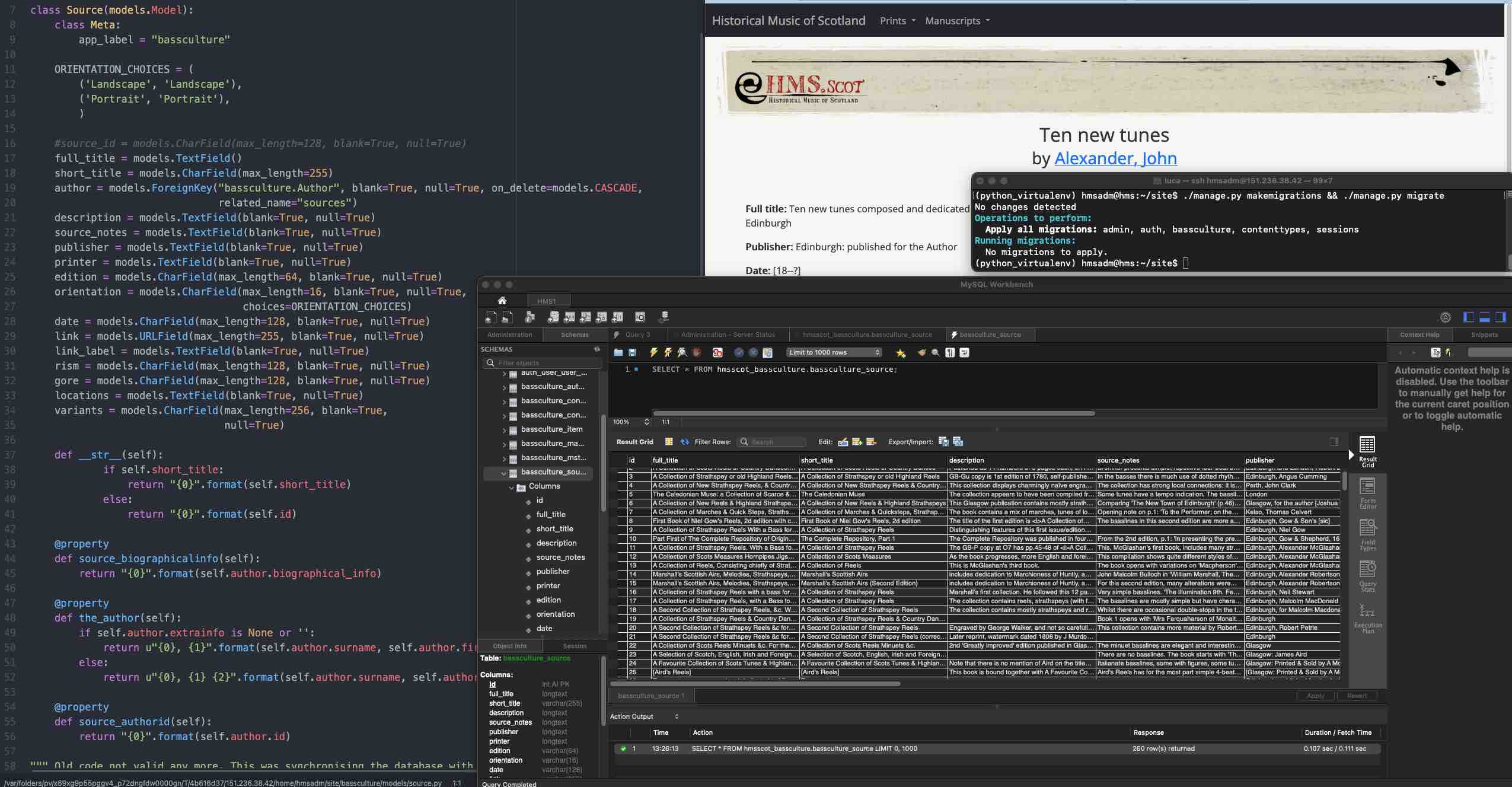Screen Grab showing complex coding 01