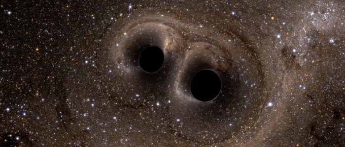 Two Black Holes Merge into One (Simulating eXtreme Spacetimes (SXS) project, http://www.black-holes.org)