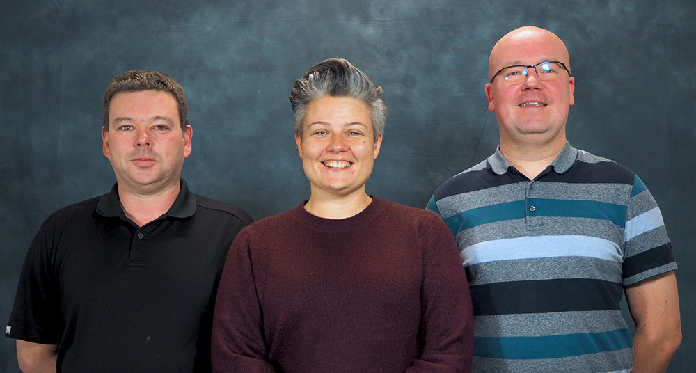 Photo of the three school of engineering technician champions.