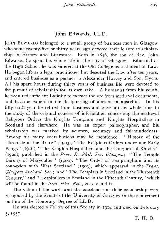 Edwards Memoir Proceedings of the Royal Philosophical Society of Edinburgh