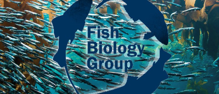 Image of fish with the words Fish Biology Group