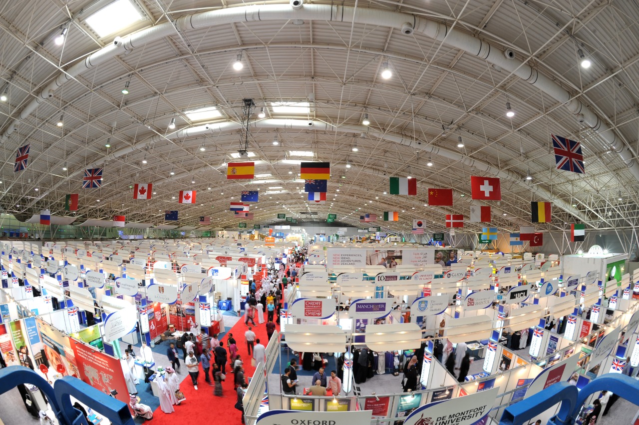 ICEE Conference stands with world flags