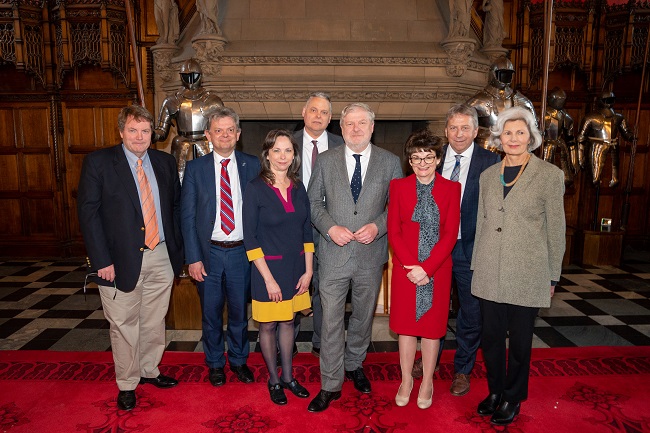 Academics and Principals from the University of Glasgow, Edinburgh and St Andrews join Cabinet Secretary Angus Robertson at the launch of the Scottish Council on Global Affairs