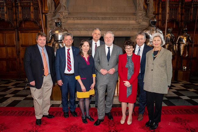 Academics and Principals from the University of Glasgow, Edinburgh and St Andrews join Cabinet Secretary Angus Robertson at the launch of the Scottish Council on Global Affairs