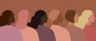 Illustration of a row of women of colour 