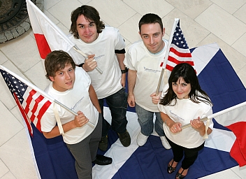 (l-r) Grant Munro, Euan Robertson, Christopher Mason and Catriona Aitken.