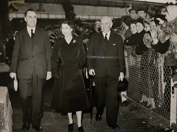 Launch of the Royal Yacht Britannia 1953 with Crowd Scence. 