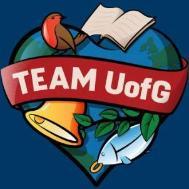 Team uofg badge blue background