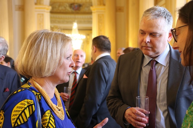 Foreign, Commonwealth & Development Office Minister Vicky Ford and Professor Peter Jackson at the London launch of the Scottish Council on Global Affairs