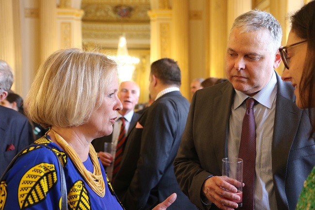 Foreign, Commonwealth & Development Office Minister Vicky Ford and Professor Peter Jackson at the London launch of the Scottish Council on Global Affairs