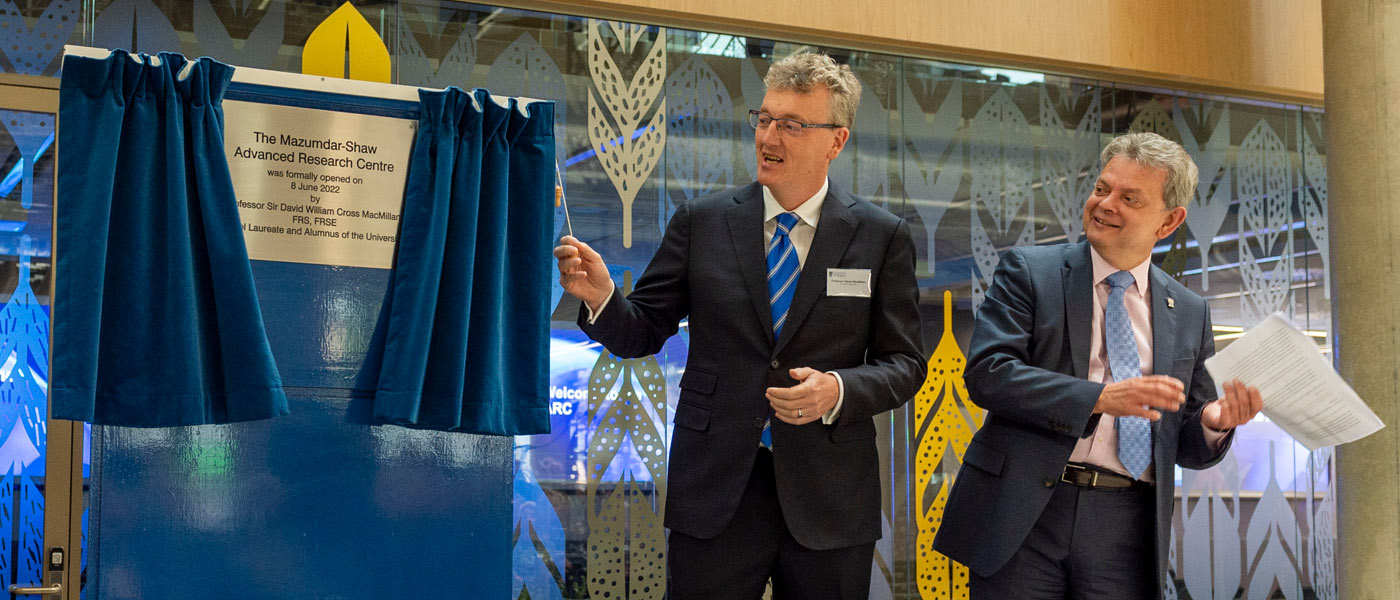 Nobel Laureate, Professor Sir David MacMillan, addressed attendees before unveiling a plaque to mark the official opening of the building.