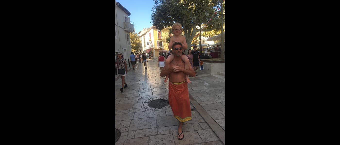 David and his son Isaac in Marseille, the day before his aneurysm