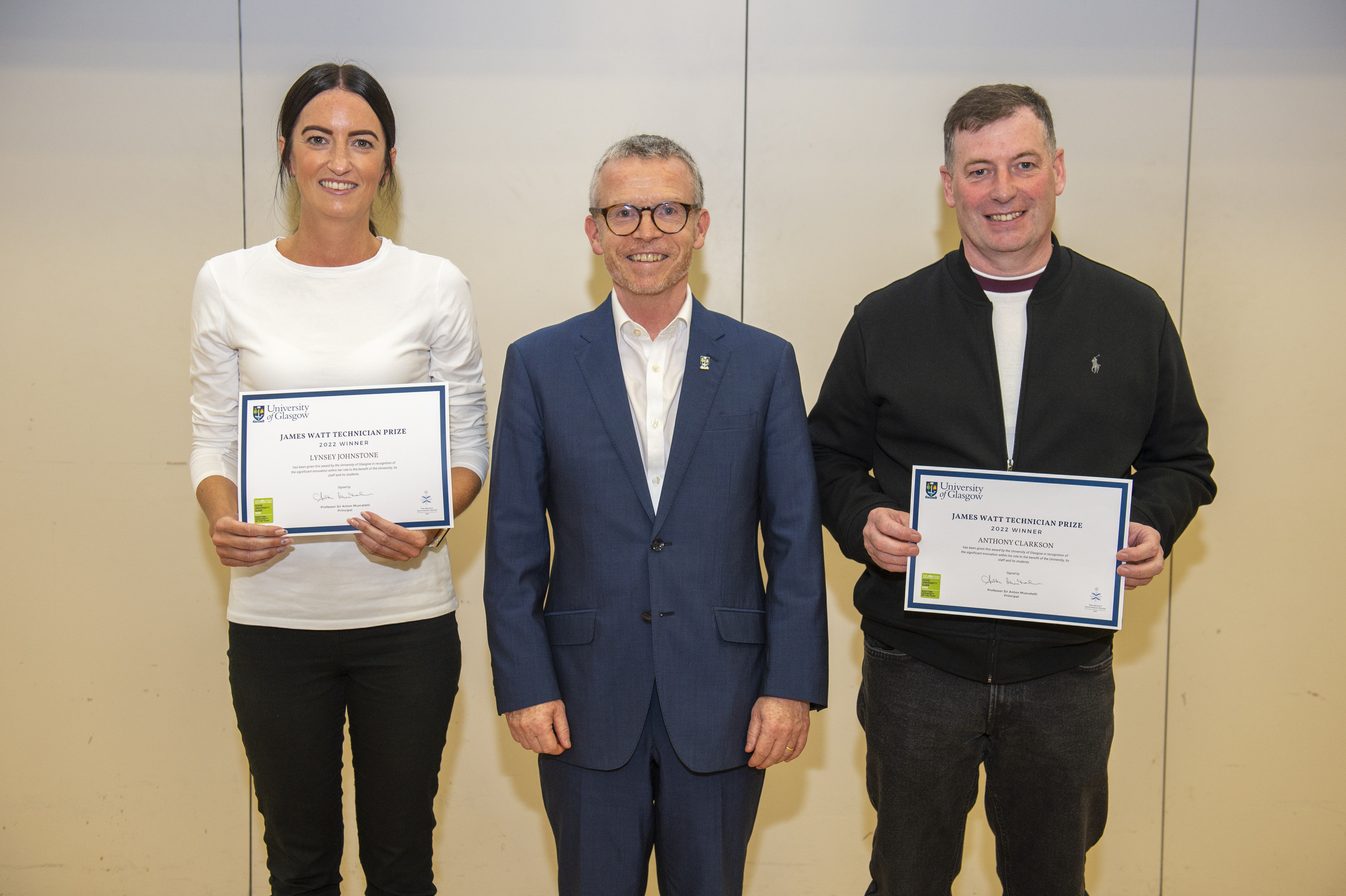 James Watt Prize winners with Senior VP